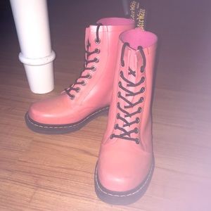 Pink Doc Marten Rainboots